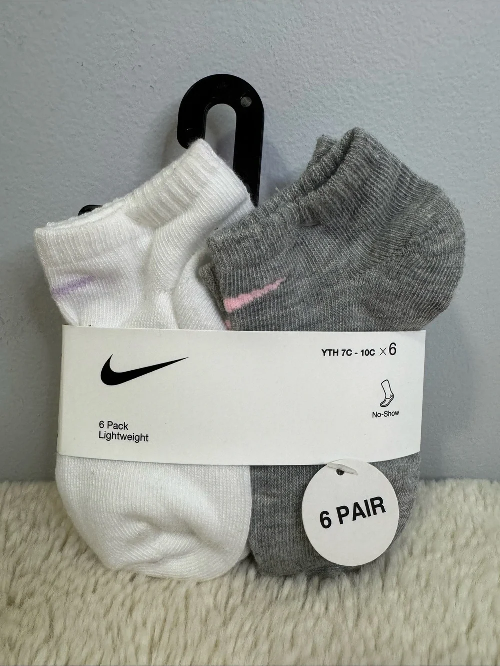 Nike Youth No-Show Athletic Sock 6-Pack - 7c-10c